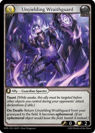 Unyielding Wraithguard (104) [Distorted Reflections]