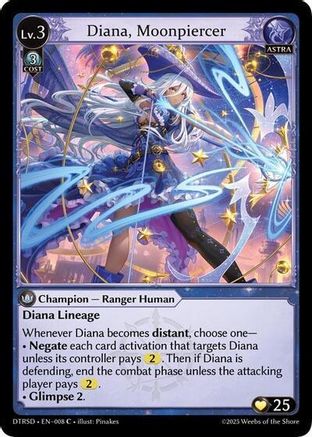 Diana, Moonpiercer (8) [Distorted Reflections Starter Decks]