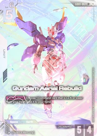 Gundam Aerial Rebuild (LR+) (GD01-067) - Newtype Rising Holofoil
