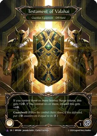 Testament of Valahai (Marvel Cold Foil) [MPG004] (Mastery Pack Guardian)  Cold Foil
