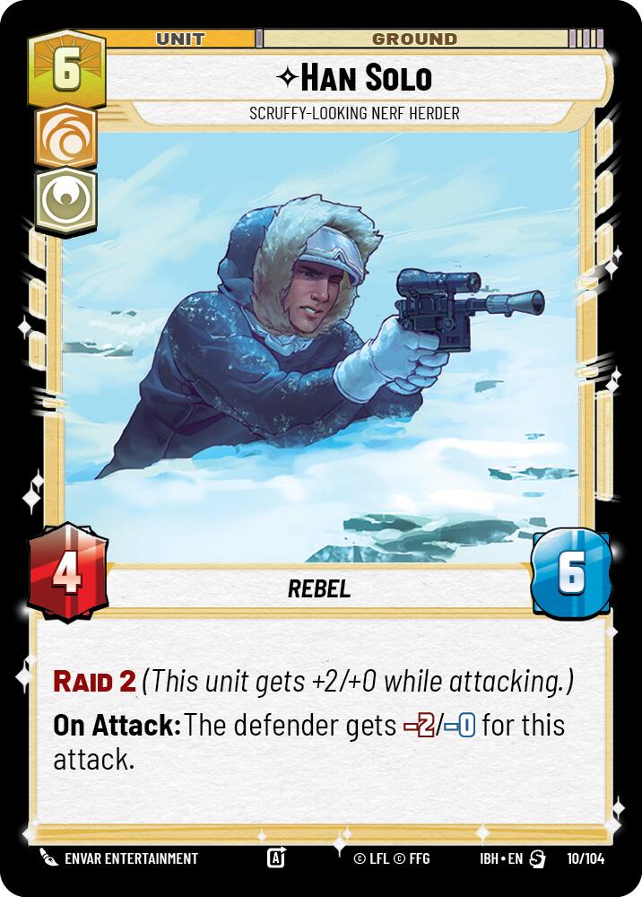 Han Solo (10/104) - Scruffy-Looking Nerf Herder (10/104) [Intro Battle: Hoth]