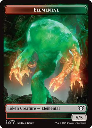 Elemental (0008) // Gnome Double-Sided Token [Edge of Eternities Commander Tokens]
