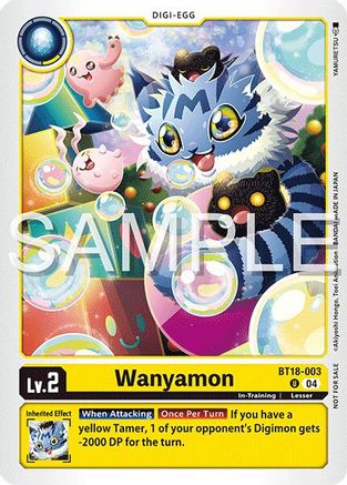 Wanyamon [BT18-003] (Time Stranger Demo Deck) [Digimon Demo Deck Exclusive Cards]