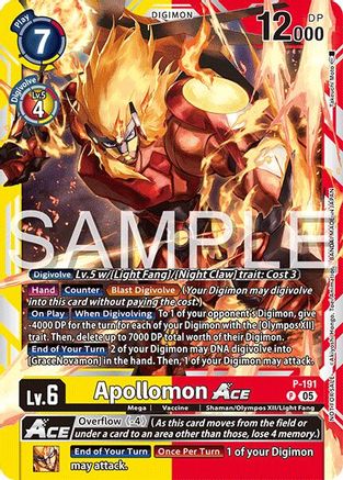 Apollomon ACE [P-191] (Time Stranger Demo Deck) [Digimon Demo Deck Exclusive Cards]
