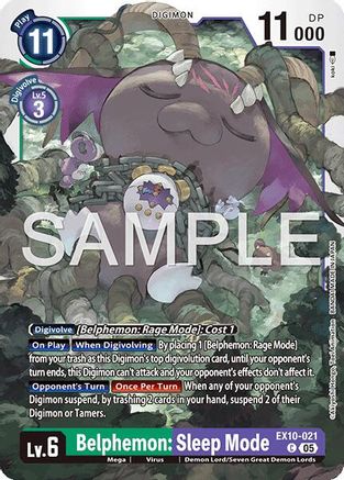 Belphemon: Sleep Mode [EX10-021] [Sinister Order]