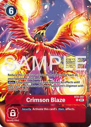 Crimson Blaze [BT8-097] (Championship 25-26 Tamers Pack) [New Awakening]