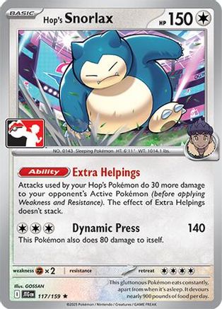 Hop's Snorlax (117/159) [Prize Pack Series Seven]