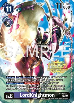 LordKnightmon [BT19-072] (Championship 25-26 Tamers Pack) [Release Special Booster Ver.2.0]