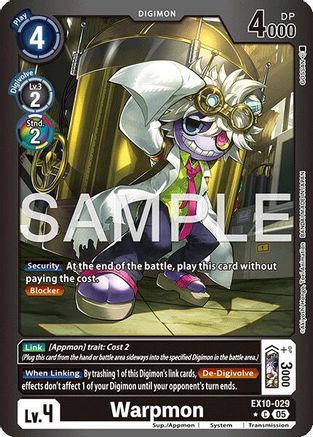 Warpmon [EX10-029] (Limited Foil) [Sinister Order]