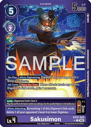 Sakusimon [EX10-043] (Limited Foil) [Sinister Order]