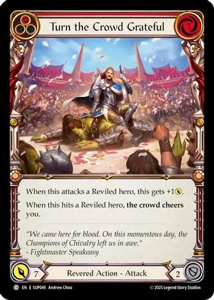 Turn the Crowd Grateful (Red) [SUP049] (Super Slam)  Rainbow Foil