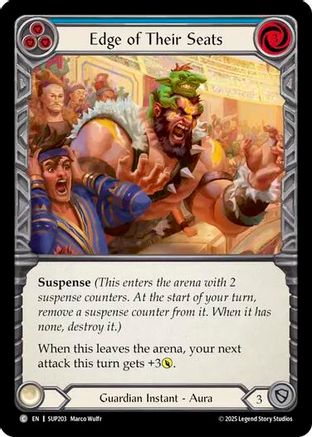 Edge of Their Seats (Blue) [SUP203] (Super Slam)  Rainbow Foil