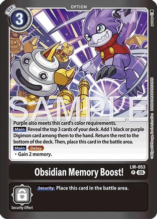 Obsidian Memory Boost! [LM] [Limited Card Pack -Another Knight-]