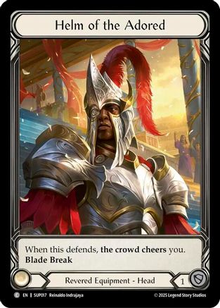 Helm of the Adored (Extended Art Cold Foil) [SUP017] (Super Slam)  Cold Foil