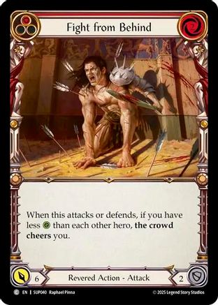 Fight from Behind (Red) [SUP040] (Super Slam)  Rainbow Foil