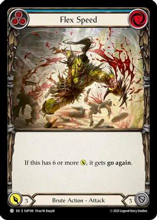 Flex Speed (Blue) [SUP148] (Super Slam)  Rainbow Foil