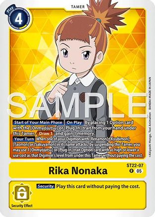 Rika Nonaka [ST22-07] [Starter Deck: Amethyst Mandala Advanced Deck Set]