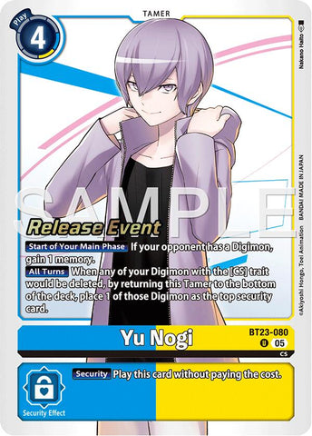 Yu Nogi [BT23-080] [Hackers' Slumber Release Event Cards]