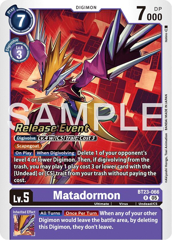 Matadormon [BT23-066] [Hackers' Slumber Release Event Cards]