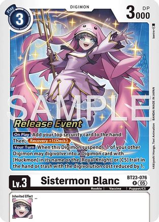 Sistermon Blanc [BT23-076] [Hackers' Slumber Release Event Cards]