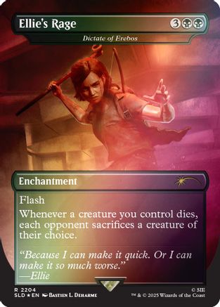 Ellie's Rage - Dictate of Erebos (Rainbow Foil) [Secret Lair Drop Series]