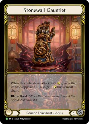 Stonewall Gauntlet (Golden) [FAB229] (Promo)  Cold Foil