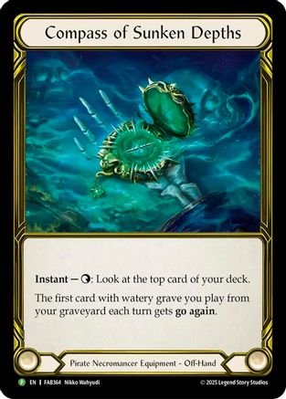 Compass of Sunken Depths (Golden) [FAB364] (Promo)  Cold Foil