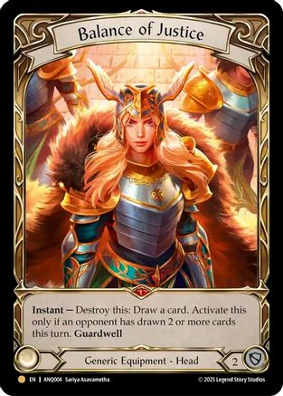 Balance of Justice [ANQ004] (Compendium of Rathe - Antiquity Pack)  Rainbow Foil