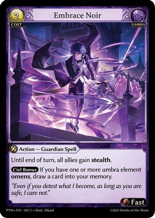 Embrace Noir (Curio Foil) (182) [Phantom Monarchs]