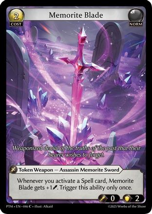Memorite Blade (Curio Foil) (046) [Phantom Monarchs]