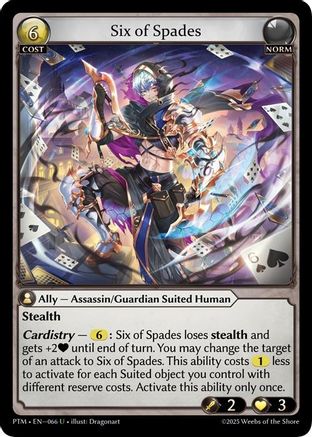 Six of Spades (Curio Foil) (066) [Phantom Monarchs]