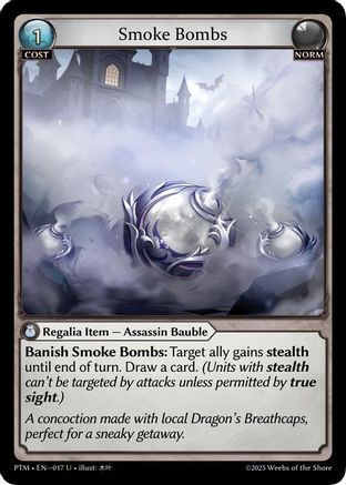 Smoke Bombs (Curio Foil) (017) [Phantom Monarchs]