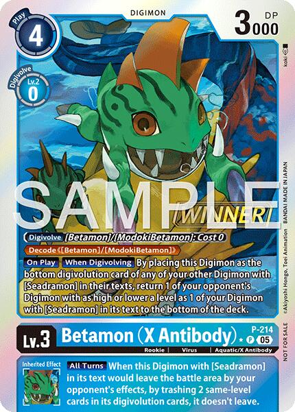 Betamon [P] (X Antibody) (Official Store Tournament 2026 Vol. 1 Winner) [Promotional Cards]