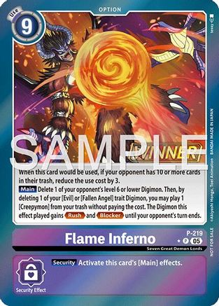 Flame Inferno [P-219] (Official Store Tournament 2026 Vol. 1 Winner) [Promotional Cards]