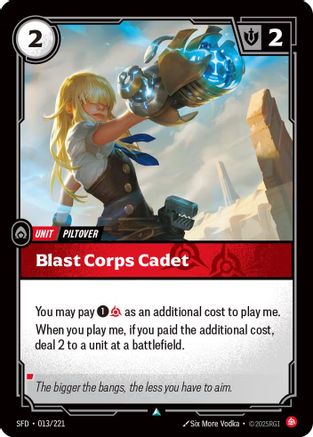 Blast Corps Cadet (013/221) - Spiritforged