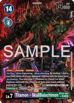 Titamon + SkullBaluchimon [BT24-081] (Alternate Art) [Time Stranger]