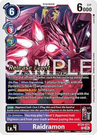 Raidramon [BT24-071] [Time Stranger]