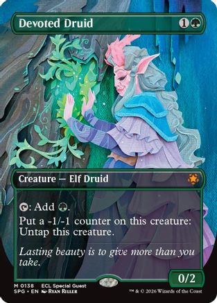 Devoted Druid (Borderless) [Lorwyn Eclipsed Special Guests]