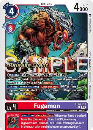 Fugamon [BT24-013] [Time Stranger Release Events Cards]