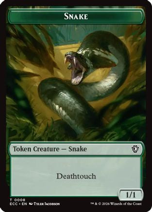 Snake // Scarecrow Double-Sided Token [Lorwyn Eclipsed Tokens]
