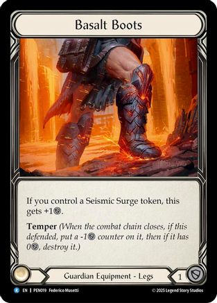 Basalt Boots [PEN019] (Compendium of Rathe)  Cold Foil