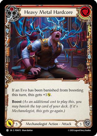 Heavy Metal Hardcore (Red) (Rainbow Foil) [PEN072] (Compendium of Rathe)  Rainbow Foil