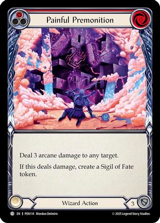 Painful Premonition (Red) (Rainbow Foil) [PEN114] (Compendium of Rathe)  Rainbow Foil