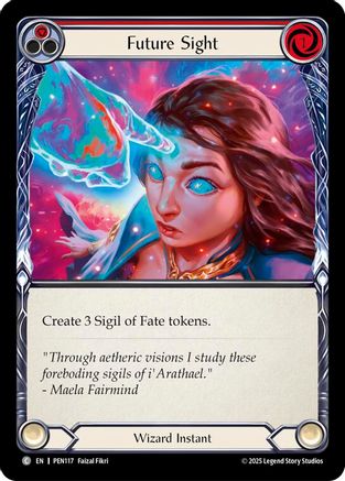 Future Sight (Red) (Rainbow Foil) [PEN117] (Compendium of Rathe)  Rainbow Foil
