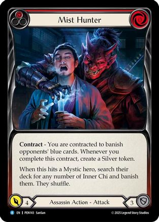 Mist Hunter (Red) (Rainbow Foil) [PEN143] (Compendium of Rathe)  Rainbow Foil