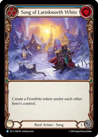 Song Of Larinkmorth White (Blue) (Rainbow Foil) [PEN150] (Compendium of Rathe)  Rainbow Foil