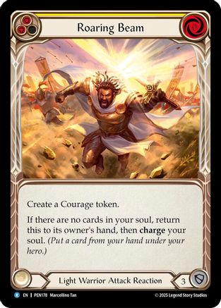 Roaring Beam (Yellow) (Rainbow Foil) [PEN178] (Compendium of Rathe)  Rainbow Foil