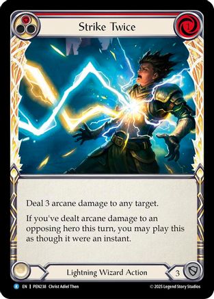 Strike Twice (Red) (Rainbow Foil) [PEN238] (Compendium of Rathe)  Rainbow Foil