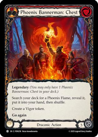 Phoenix Bannerman Chest (Red) (Rainbow Foil) [PEN258] (Compendium of Rathe)  Rainbow Foil