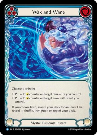 Wax And Wane (Blue) (Rainbow Foil) [PEN263] (Compendium of Rathe)  Rainbow Foil